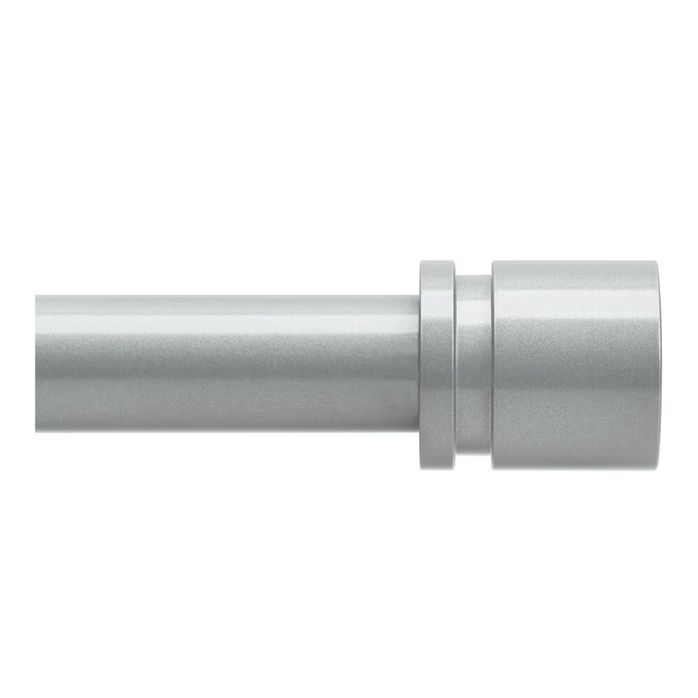 Byondeth Curtain Rods for Windows Adjustable Length 1 Inch Diameter Silver